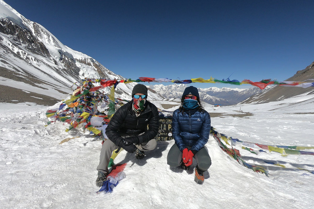 The highest point in the Annapurna circuit, Nepal, Thorong La Pass