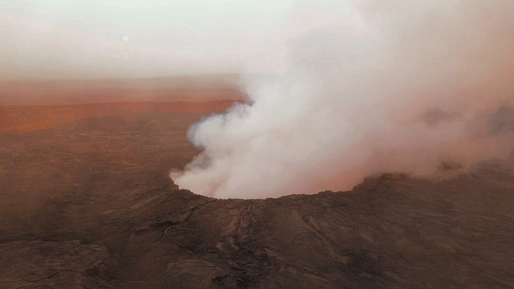 Erta Ale Volcano in Danakil Depression in Ethiopia