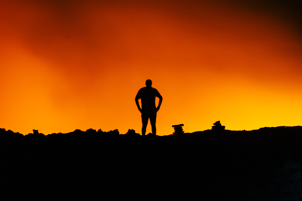 Zach on the edge of Erta Ale volcano in Ethiopia